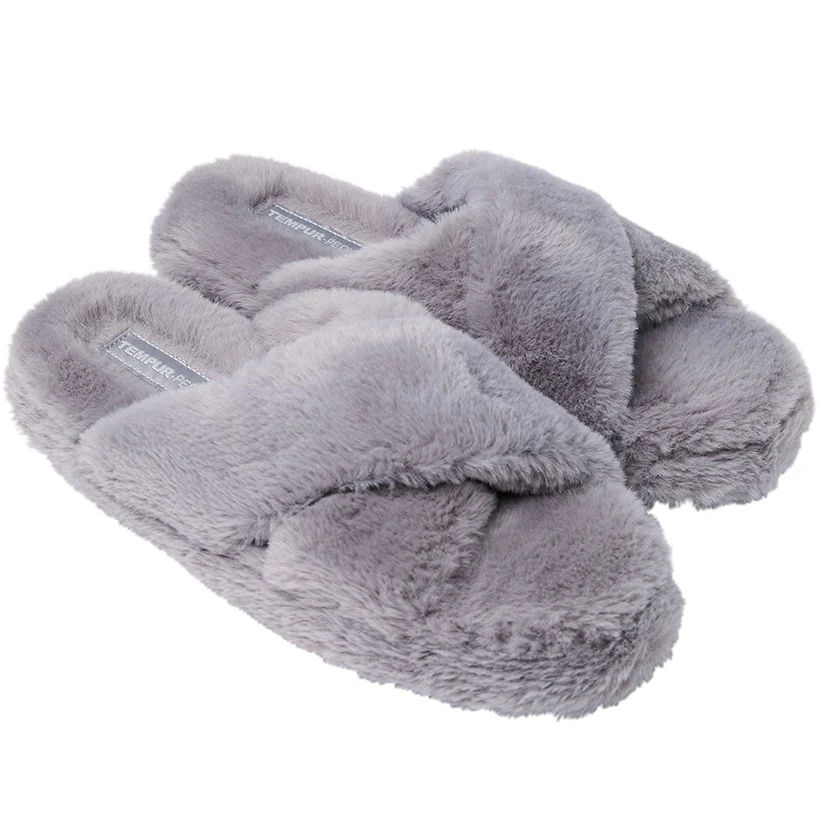 Women's Tempur-Pedic® Sloann Faux Fur Slippers - Image 5