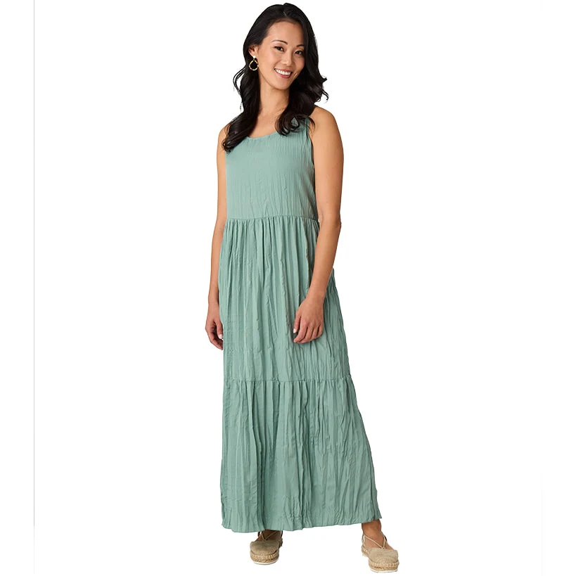 Women's Tiered A-Line Maxi Dress - Image 9