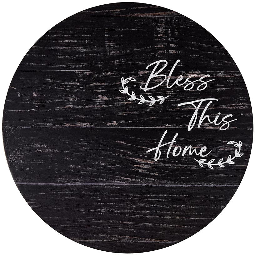 Wood Sentiment Printed 12" Kitchen Countertop Lazy Susan - Image 6