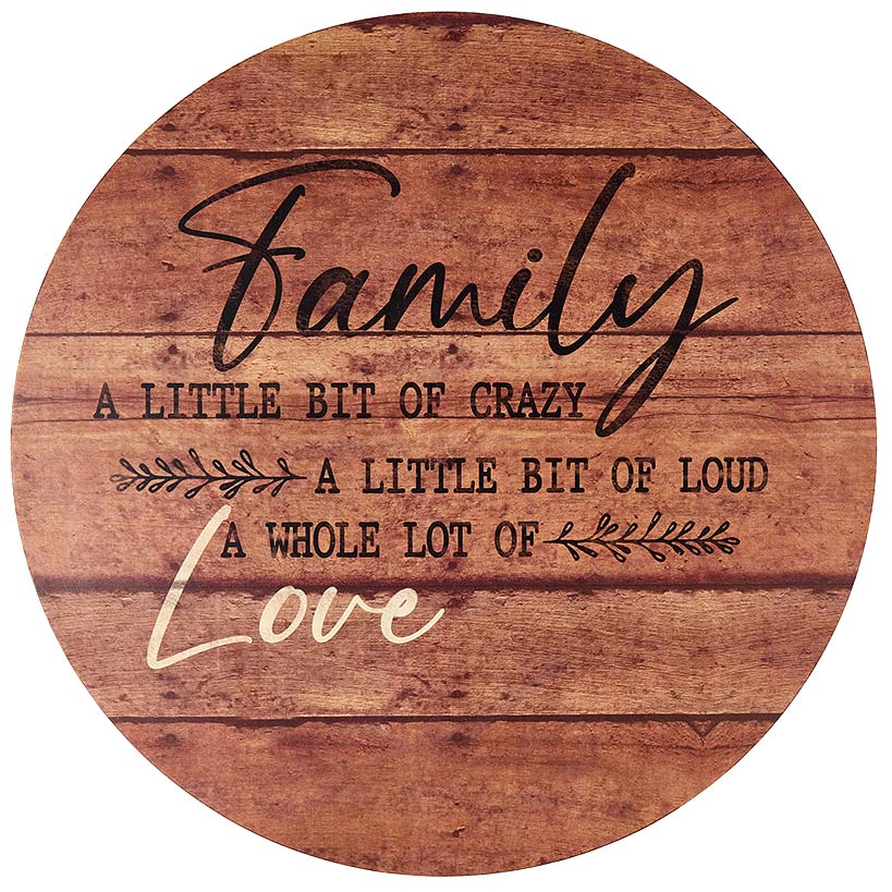 Wood Sentiment Printed 12" Kitchen Countertop Lazy Susan - Image 7