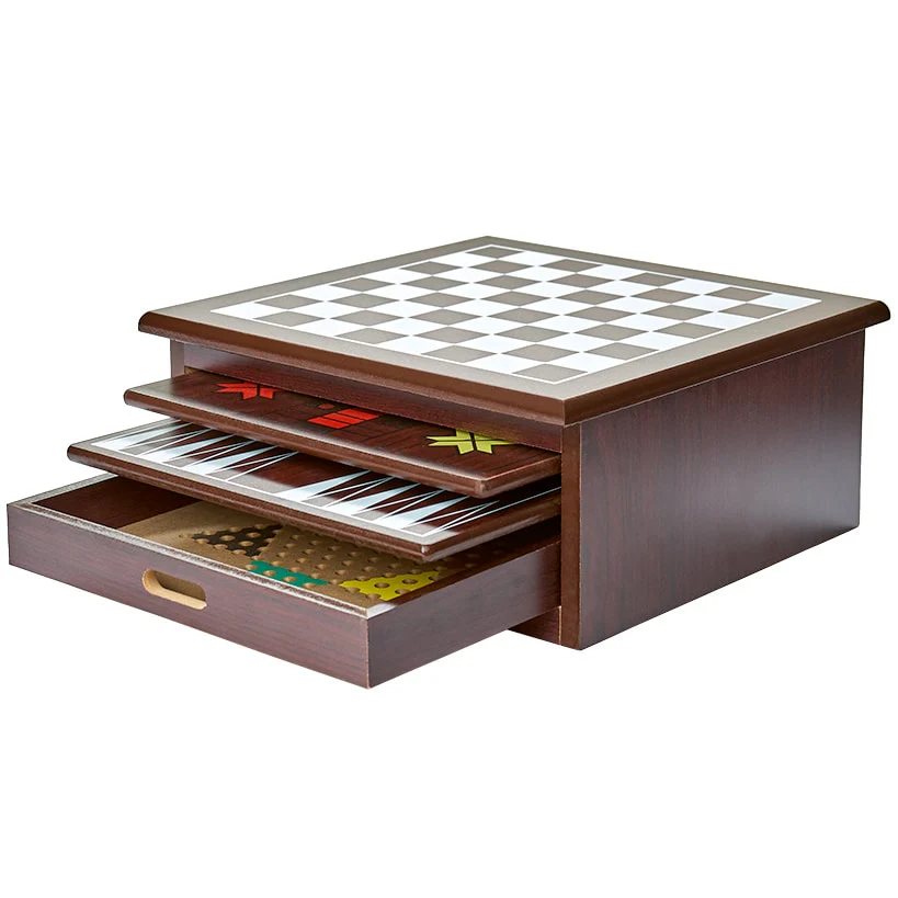 Wooden 15-in-1 Game Center - Family Fun with Chess, Checkers, and More - Image 4