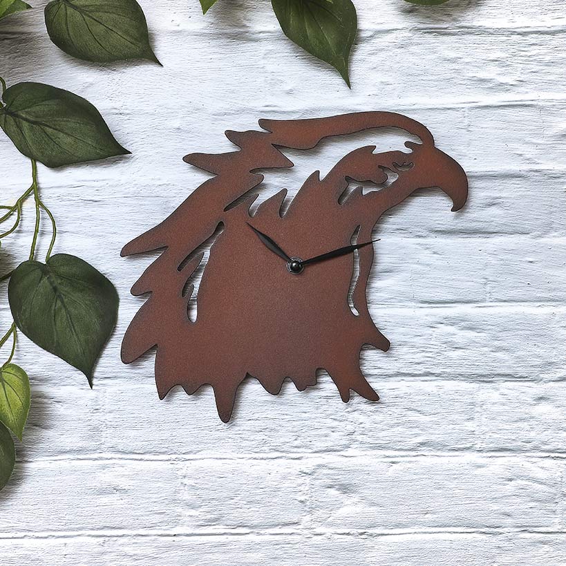 Woodland Clock Animal Silhouette Moose Bear of Eagle - Image 4