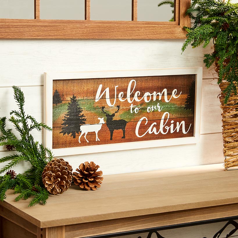Woodland Welcome Sign Wall Art - Cabin, Lake or Woods - Image 2