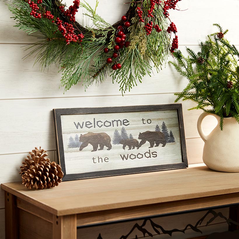 Woodland Welcome Sign Wall Art - Cabin, Lake or Woods - Image 3