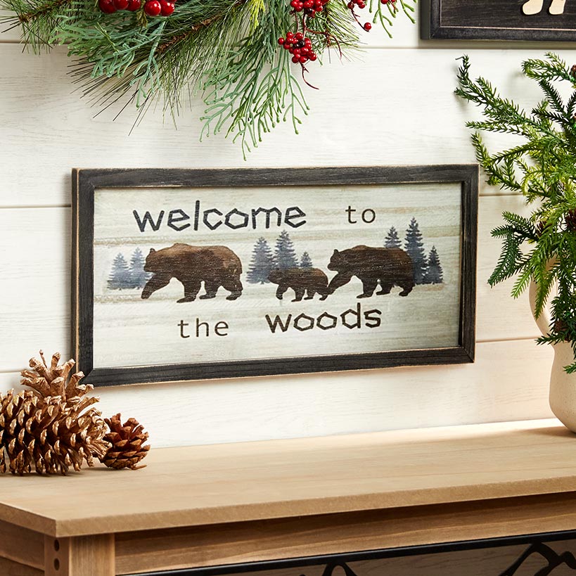 Woodland Welcome Sign Wall Art - Cabin, Lake or Woods - Image 4